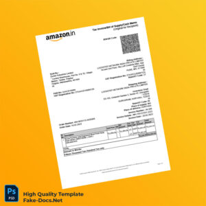 India Durian Industries Limited Tax Invoice Template in Word and PDF formats 2 page