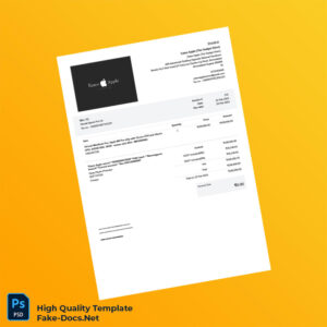 India Eaten Apple Invoice Template in Word and PDF formats