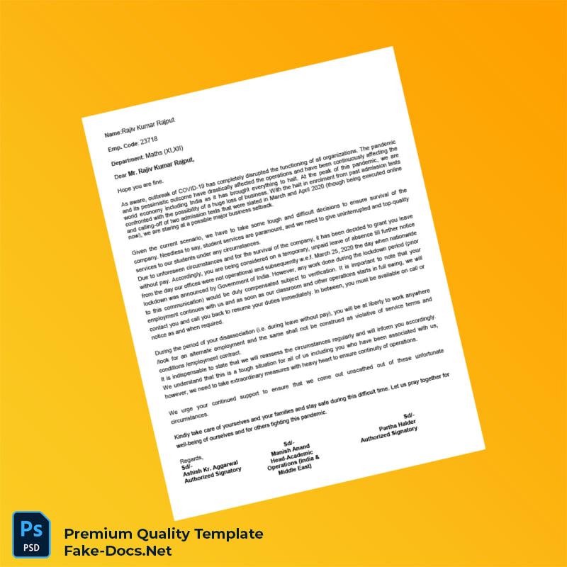 India Educational Institution Employment Verification Letter Template (Word & PDF) India Educational Institution Employment Verification Letter Template (Word & PDF)