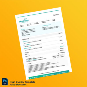 India Expedient Healthcare Marketing Pvt Ltd Invoice Template in Word and PDF formats 2 page