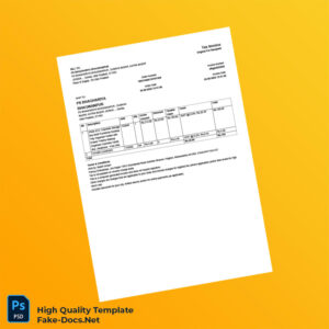 India Fancy Enterprises Tax Invoice Template in Word and PDF formats