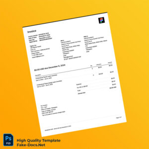 India Figma Invoice Template in Word and PDF formats