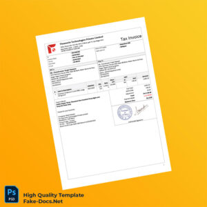 India Flexmotiv Technologies Private Limited Tax Invoice Template in Word and PDF formats