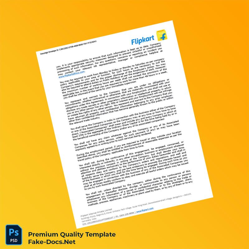 India Flipkart Employment Verification Letter Template (Word & PDF) 8 page India Flipkart Employment Verification Letter Template (Word & PDF) 8 page