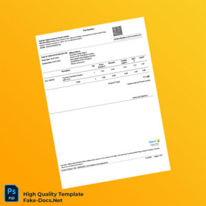 India Flipkart Internet Private Limited Tax Invoice Template in Word and PDF formats 2 page