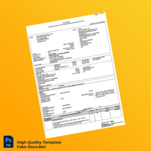 India Forbes Marshall Hyd Pvt Ltd Commercial Invoice Template in Word and PDF formats 6 page