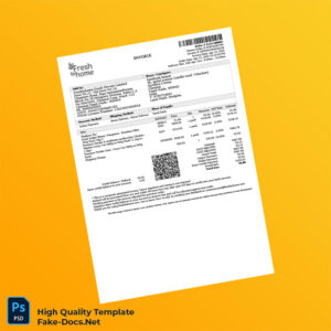 India Freshtohome Foods Private Limited Invoice Template in Word and PDF formats