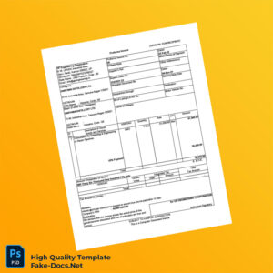 India GP Engineering Corporation Proforma Invoice Template in Word and PDF formats