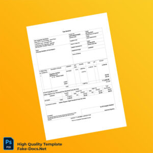India GS Computer Solutions Tax Invoice Template in Word and PDF formats