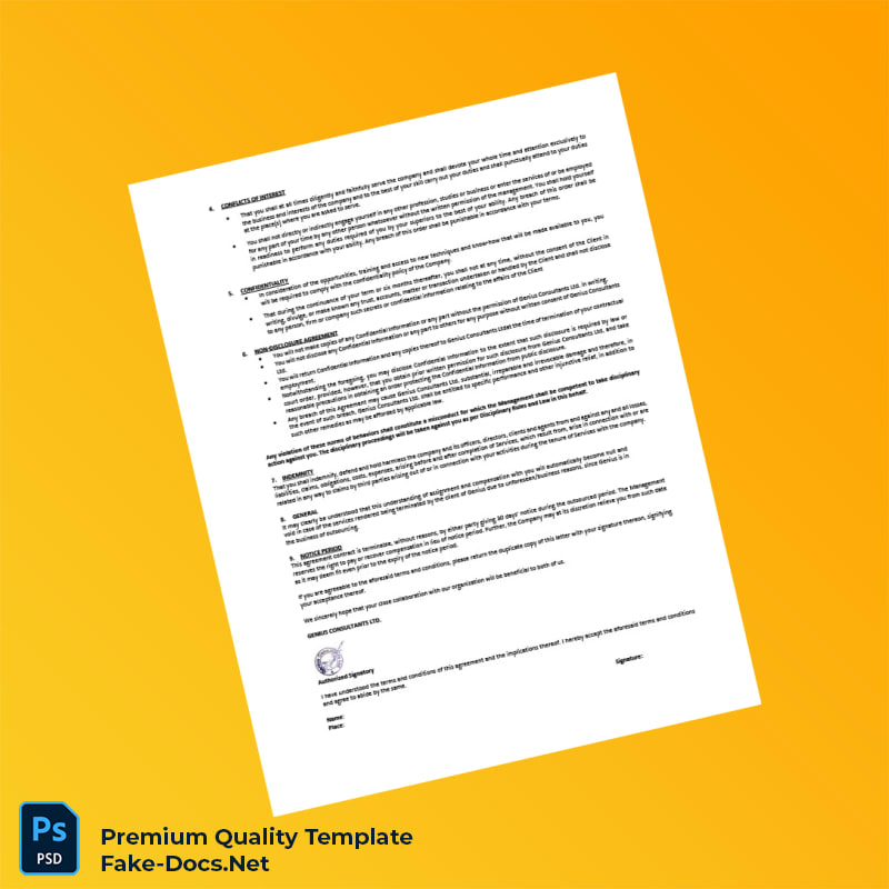 India Genius Consultants Employment Verification Letter Template (Word & PDF) 3 page India Genius Consultants Employment Verification Letter Template (Word & PDF) 3 page