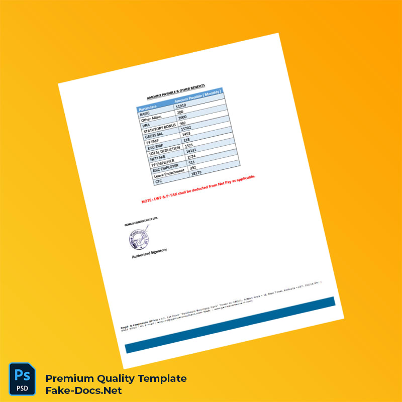 India Genius Consultants Employment Verification Letter Template (Word & PDF) 3 page India Genius Consultants Employment Verification Letter Template (Word & PDF) 3 page