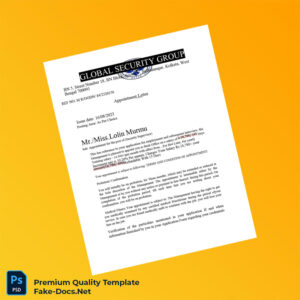 India Global Security Group Employment Verification Letter Template (Word & PDF) 5 page India Global Security Group Employment Verification Letter Template (Word & PDF) 5 page