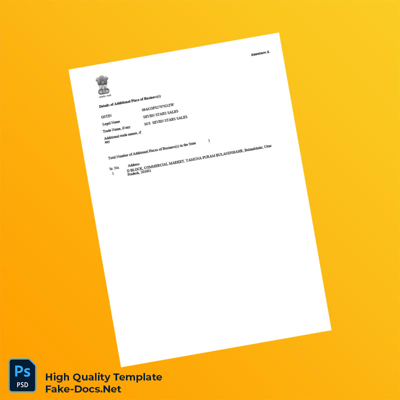 India Government of India Business Registration Certificate Template in Word and PDF formats 3 page India Government of India Business Registration Certificate Template in Word and PDF formats 3 page