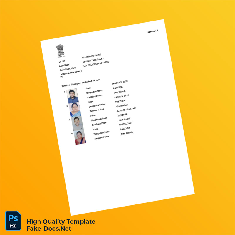 India Government of India Business Registration Certificate Template in Word and PDF formats 3 page India Government of India Business Registration Certificate Template in Word and PDF formats 3 page