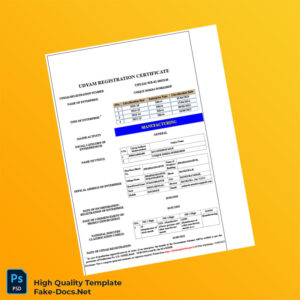 India Government of India Editable Udyam Registration Certificate Template in Word and PDF formats 2 page