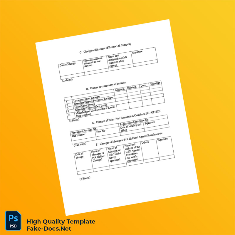 India Government of Kerala Department of Commercial Taxes Business Registration Certificate Template in Word and PDF formats 6 page India Government of Kerala Department of Commercial Taxes Business Registration Certificate Template in Word and PDF formats 6 page