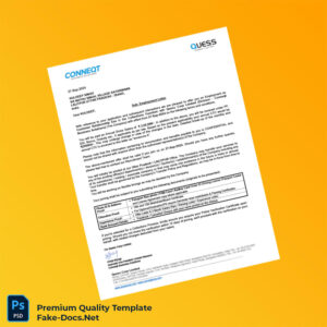 India Guess Corp Limited Employment Verification Letter Template (Word & PDF) 4 page