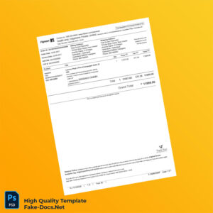 India Health And Happiness Private Limited Invoice Template in Word and PDF formats