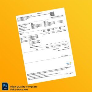 India Health Happiness Private Limited Invoice Template in Word and PDF formats