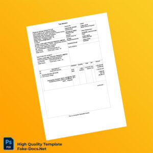 India Heehoon Design Global Pvt Ltd Tax Invoice Template in Word and PDF formats 2 page