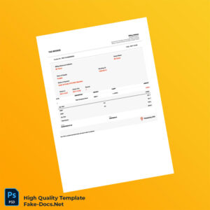 India Hotel Prems Paradise Tax Invoice Template in Word and PDF formats
