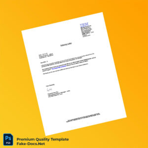 India IBM Employment Verification Letter Template (Word & PDF) 2 page
