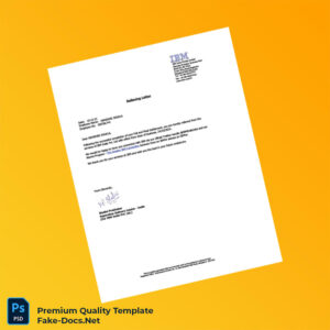 India IBM Employment Verification Letter Template (Word & PDF) 2 page