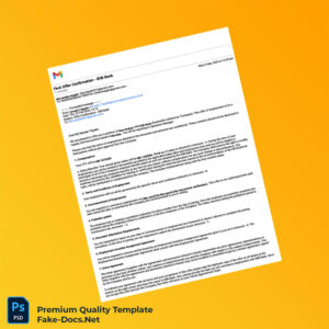 India IDBI Bank Employment Verification Letter Template (Word & PDF) 4 page