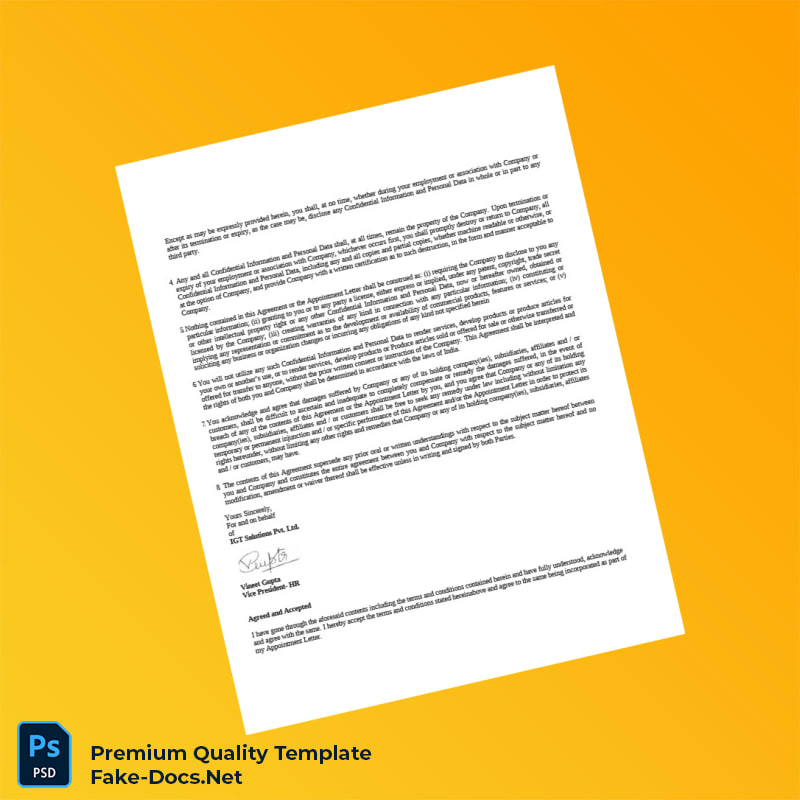 India IGT Solutions Private Limited Employment Verification Letter Template (Word & PDF) 5 page India IGT Solutions Private Limited Employment Verification Letter Template (Word & PDF) 5 page