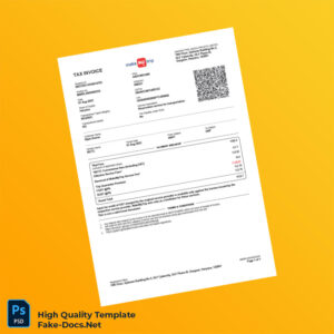 India IRCTC Invoice Template in Word and PDF formats