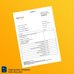 India Ibibo Group Private Limited Invoice Template in Word and PDF formats 2 page