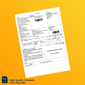 India Imagine Marketing D2C Invoice Template in Word and PDF formats