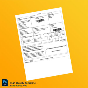 India Imagine Marketing Invoice Template in Word and PDF formats