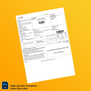 India Imagine Marketing Private Limited Invoice Template in Word and PDF formats