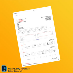 India Imperial Build Tech Private Limited Tax Invoice Template in Word and PDF formats 2 page