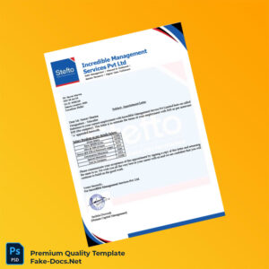 India Incredible Management Services Pvt Ltd Employment Verification Letter Template (Word & PDF) 3 page