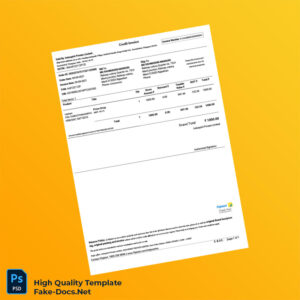 India Indospirit Private Limited Tax Invoice Template in Word and PDF formats 2 page