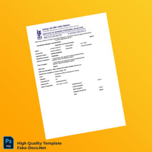 India Institute of Banking Personnel Selection Invoice Template in Word and PDF formats