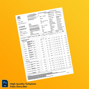 India JD Toyota Invoice Template in Word and PDF formats 4 page