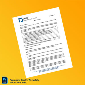 India JSAN Consulting India Pvt Ltd Employment Offer Letter Template (Word & PDF) 3 page