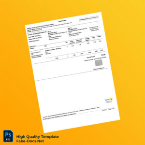 India Jeeves Consumer Services Private Limited Tax Invoice Template in Word and PDF formats