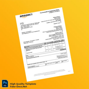India K T Sons Tax Invoice Template in Word and PDF formats
