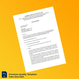 India Karine Capital ISC Pvt Ltd Employment Verification Letter Template (Word & PDF) 6 page