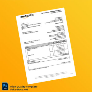 India Kashmir Book Store Invoice Template in Word and PDF formats