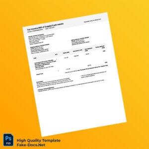 India Krishna Enterprises Invoice Template in Word and PDF formats