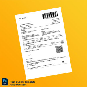 India Kushal s Retail Private Limited Tax Invoice Template in Word and PDF formats 2 page