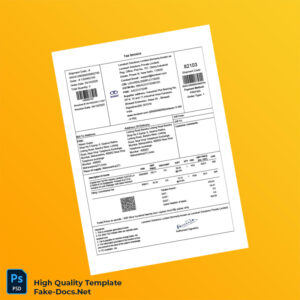 India Lenskart Solutions Limited Invoice Template in Word and PDF formats 2 page