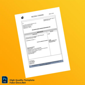 India Live Pixel Technologies Pvt Ltd Invoice Template in Word and PDF formats