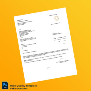 India MMTC-PAMP India Private Limited Tax Invoice Template in Word and PDF formats