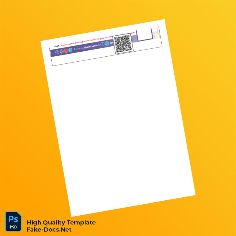 India MSME Editable Business Registration Certificate Template in Word and PDF formats 2 page India MSME Editable Business Registration Certificate Template in Word and PDF formats 2 page